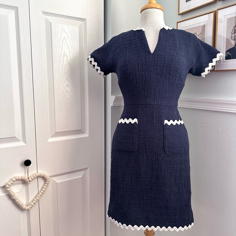 🎀EUC JCREW NAVY DRESS SIZE 00 (Fits XS to S/M)🎀